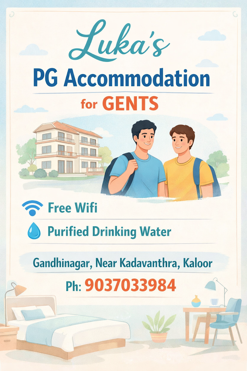 Luka’s PG - Gents Accommodation – Boys PG in Kochi preview photo 1